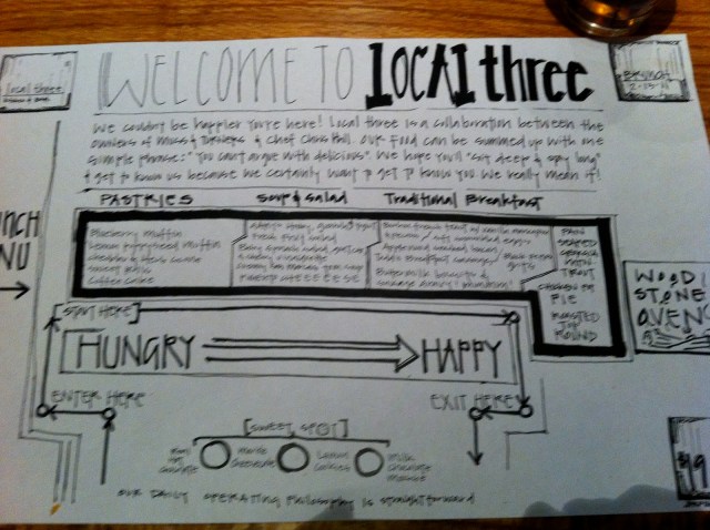 local three brunch menu